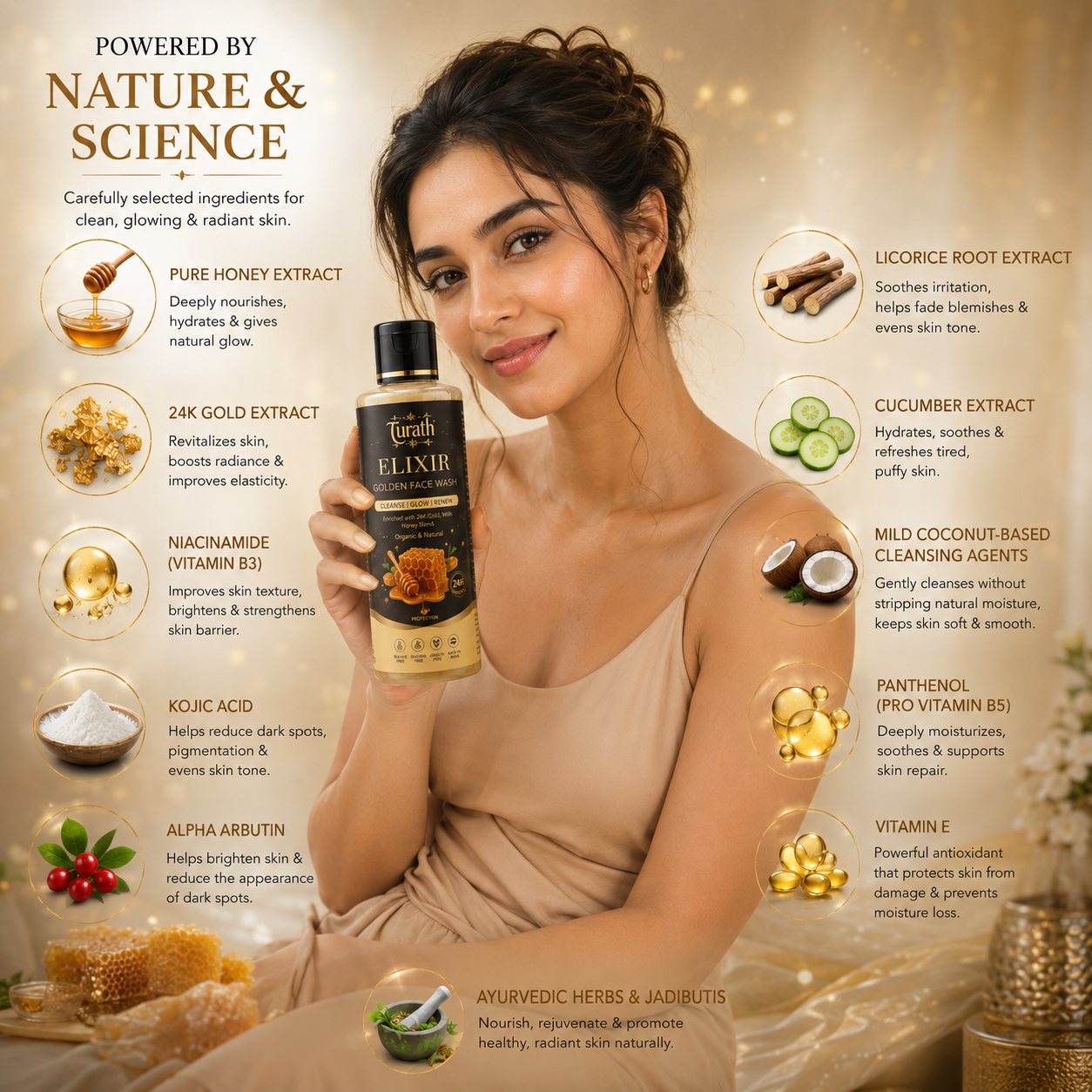 Turath Care Elixir Golden FaceWash
